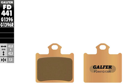 Pastiglie freno Galfer fd441 pastiglia freno fd441 g1396 sint.metal offroad
