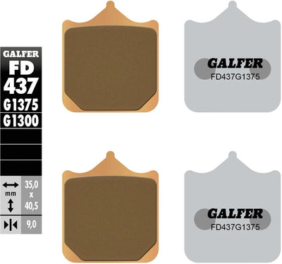 Pastiglie freno Galfer fd437 pastiglia freno fd437 g1375 sint.metal str. sp.