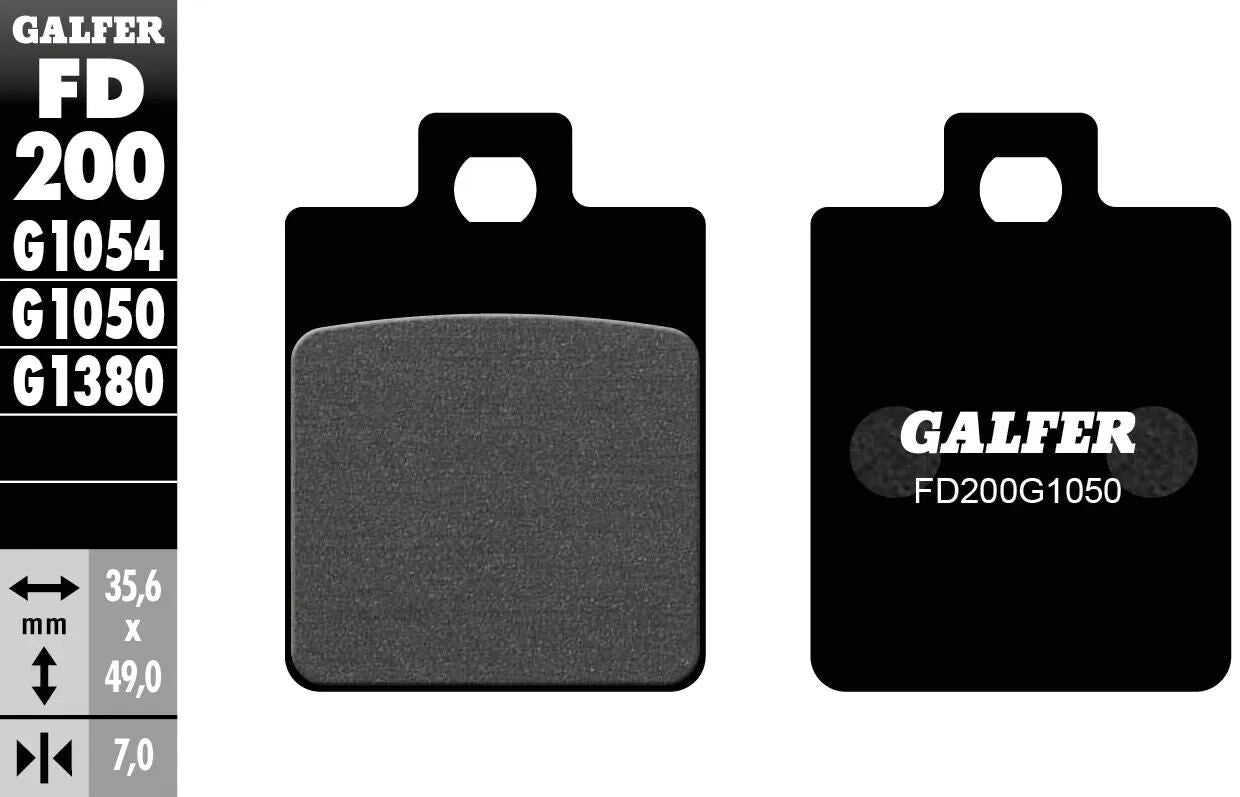 Galfer remblokken fd200 brake pad fd200 g1050 organic scooter