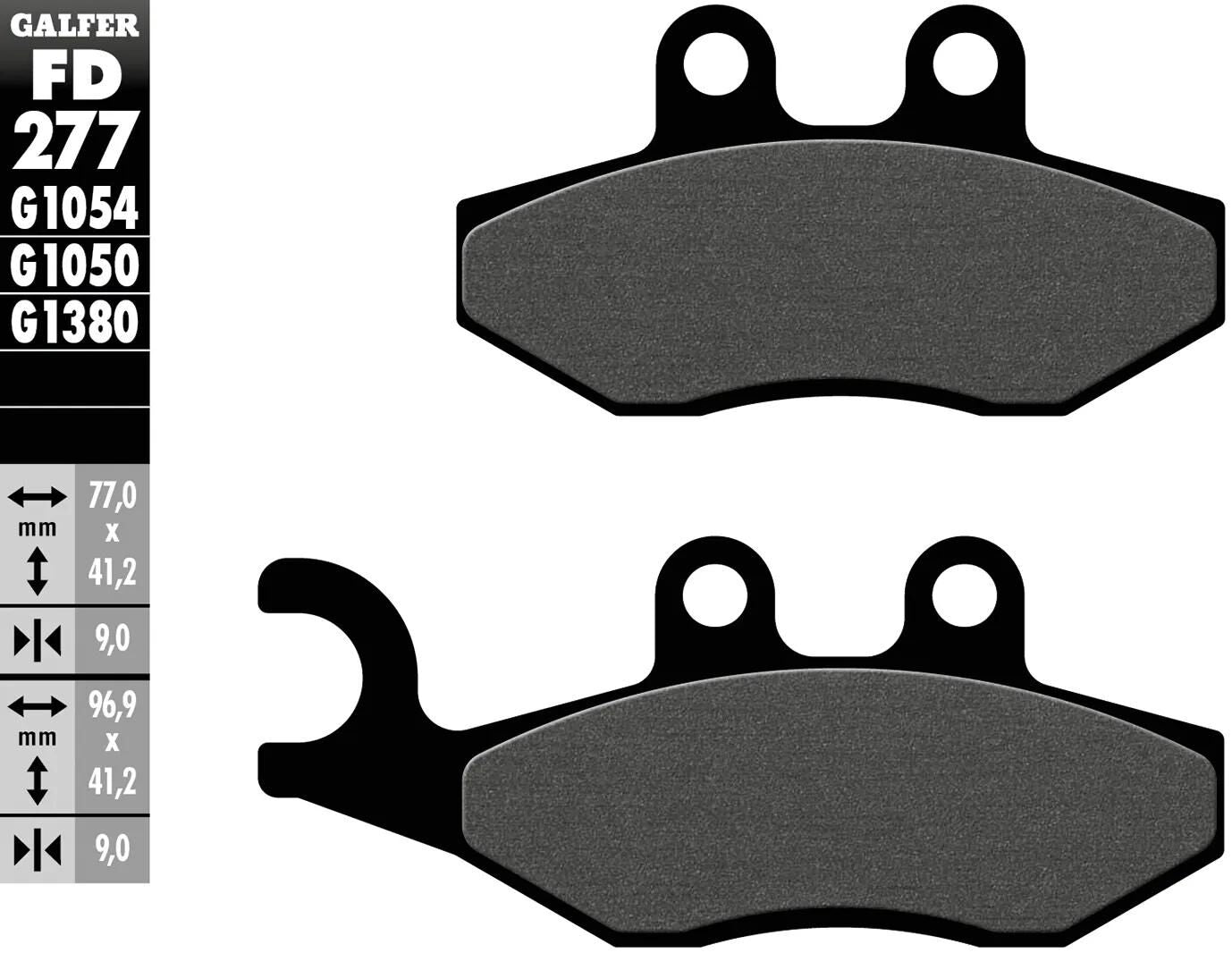 Galfer remblokken fd277 brake pad fd277 g1050 organic scooter