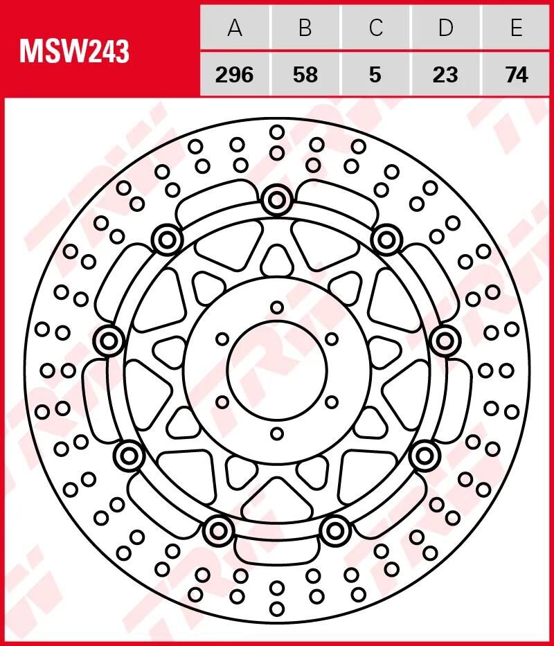 Trw Rotor MSW243 Floating