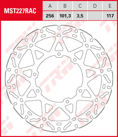 Rotor TRW MST227RAC Rigido