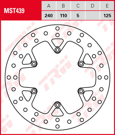 TRW Rotor MST439 Rigido