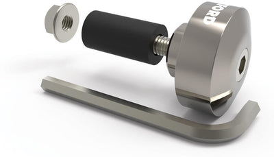 Oxford lenkerende barends 1 handlebar plugs 1 silver 22mm handlebars