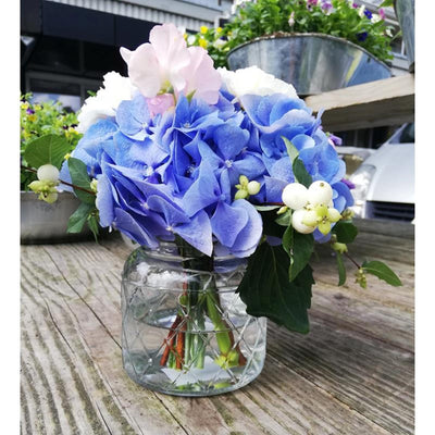 Jarrón de cristal Hakbijl brussel con motivo ø10xh10,5cm