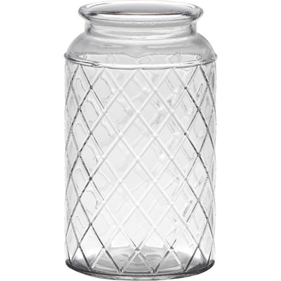 Jarrón de cristal Hakbijl brussel con motivo ø10xh18cm