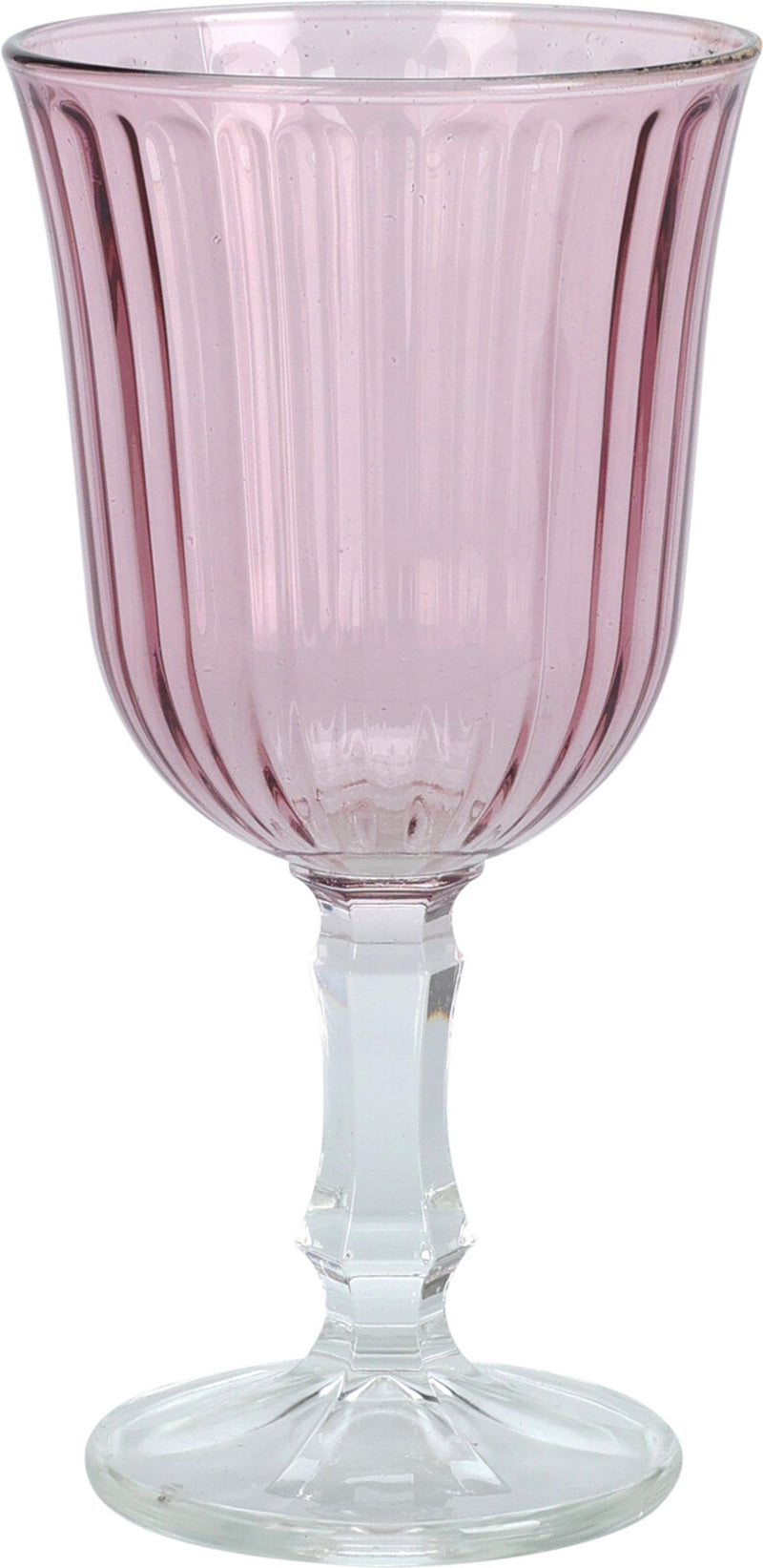Bicchieri da vino rosa rigati 240ml scatola da 6