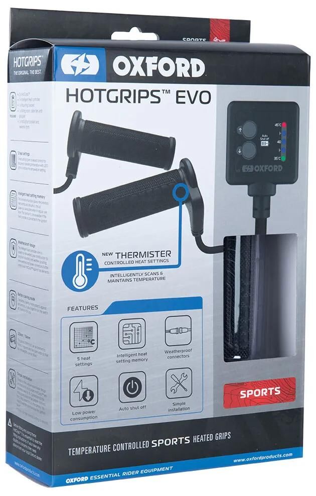 Guida riscaldata Oxford Evo S 22+25mm Open 5 Stage