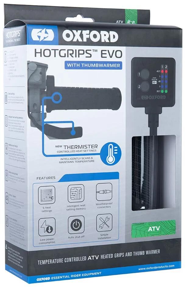Guida riscaldata di Oxford EVO A 22+25 mm Open Dual 5 Stage