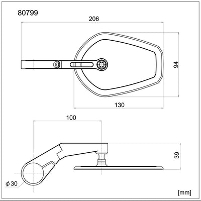 Daytona Mirrors Barend Flat ov Al Short Sw E-E-E-E-Mark