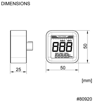 Daytona tachimetro cubo m velocità alu sw