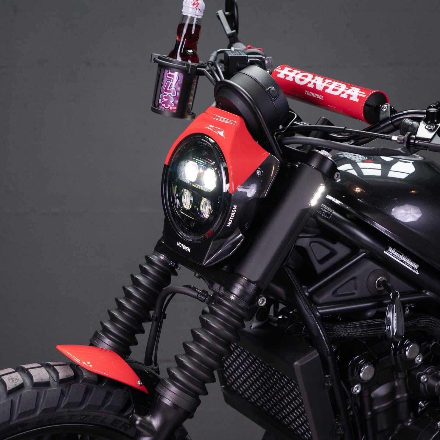 Motoism gabelcover-led-blinker the nightcrawler gabelcover mi turn signal type three ho