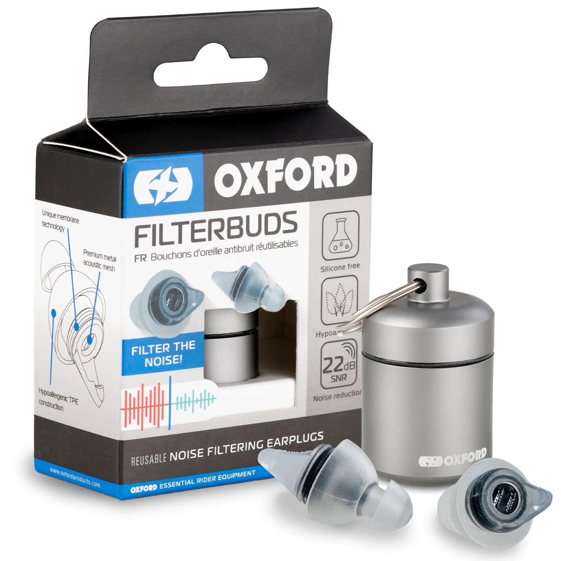 Filtro di protezione dell'udito di Oxford Buds regolarmente