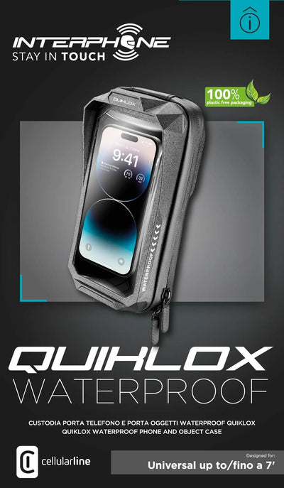 Porta cellulare interphone quiklox. valigetta q-lox universale 7 pollici
