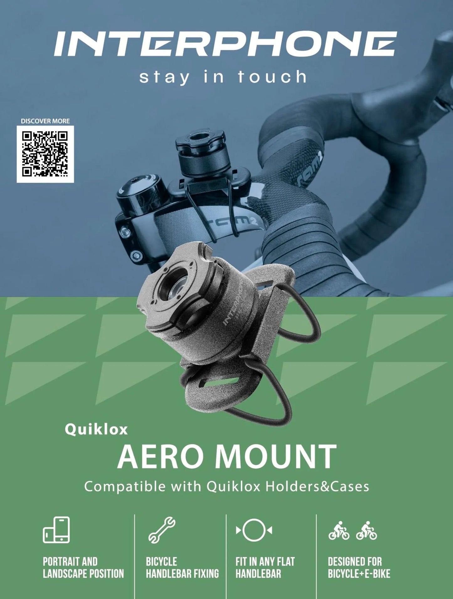 Porta cellulare interphone quiklox caseholder q-lox uni bikes