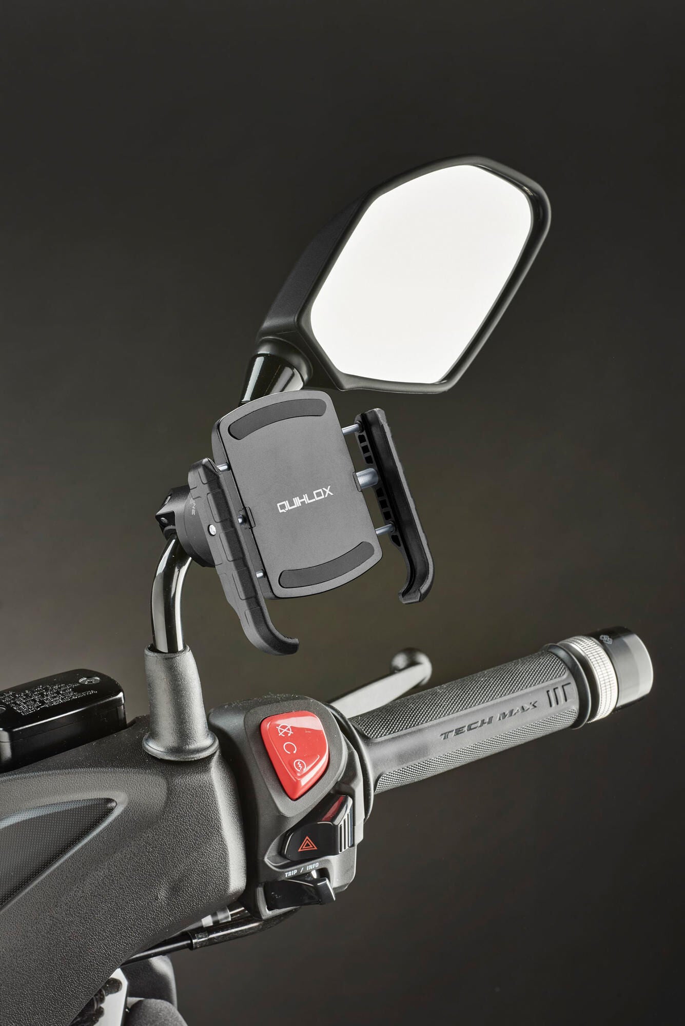 Soporte para teléfono móvil interfono quiklox con sistema de sujeción soporte para teléfono móvil interph quiklox cangrejo, espejo moun