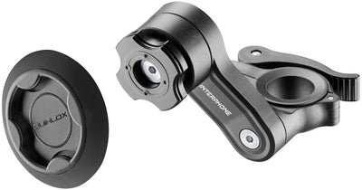 Porta cellulare Interphone Quiklox con sistema di fissaggio, Caseholder Q-lox da manubrio + adesivo