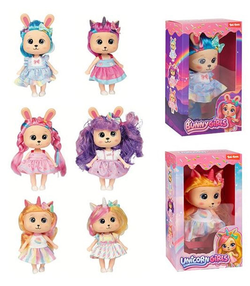 Toi-toys muñeco conejo unicornio dulce arcoiris 20cm