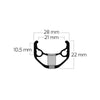 Ryde Velg Zac 421 28 29 622*21C Alluminio 36 fori 14g Nero affilato