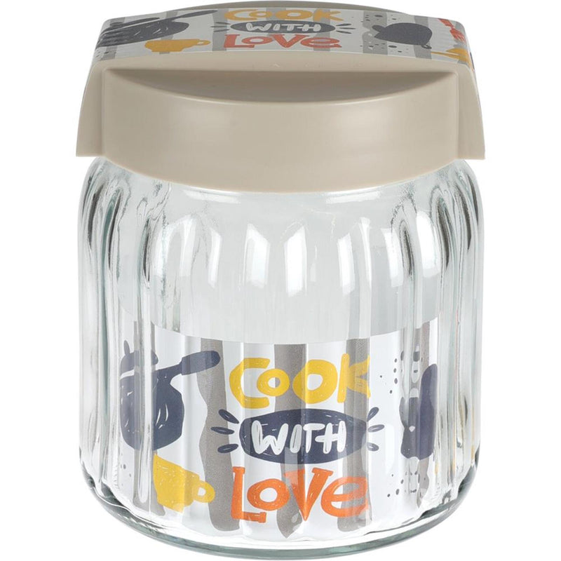 Excellent houseware voorraadpot glas 1l met deksel