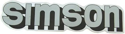 MZA Lettering Simson White Silver for Tank