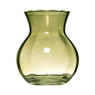 Jarrón de cristal Hatchet yves swirl vientre verde ø11xh13cm