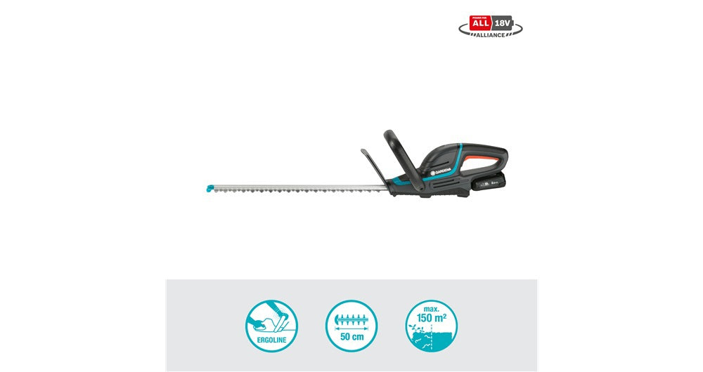 Batería Gardena de cobertura de cobertura Comfortcut 50 18 V P4A Set
