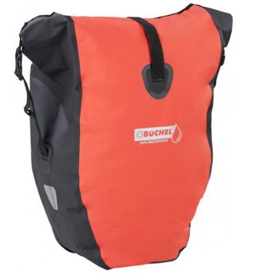 Bolso büchel rojo solo negro con adjunto