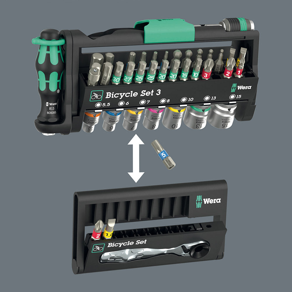 Wera bicycle set 3, 41‑delig gereedschapsset (zwart groen)