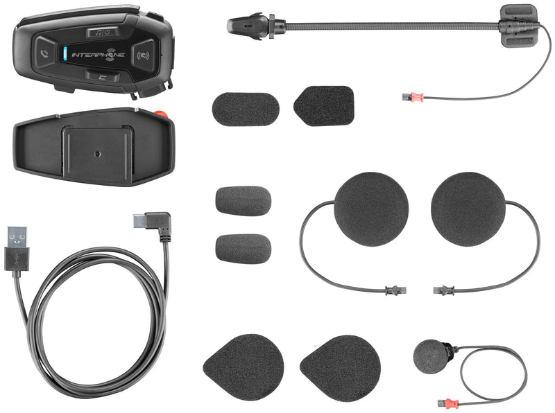 Interphone sistema di comunicazione casco u-com 8 r casco com.system interp. kit singolo u-com 8r