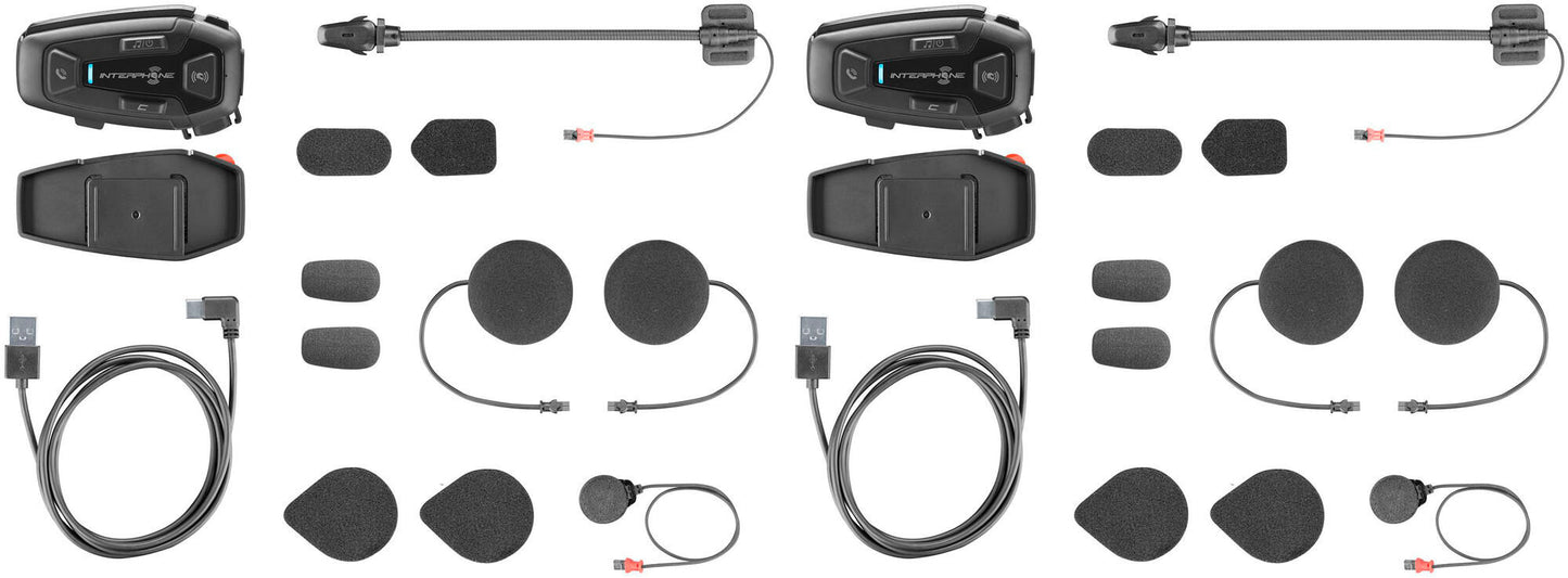 Interphone helm communicatiesysteem u-com 8 r helmet com.system interp. u-com 8r double kit