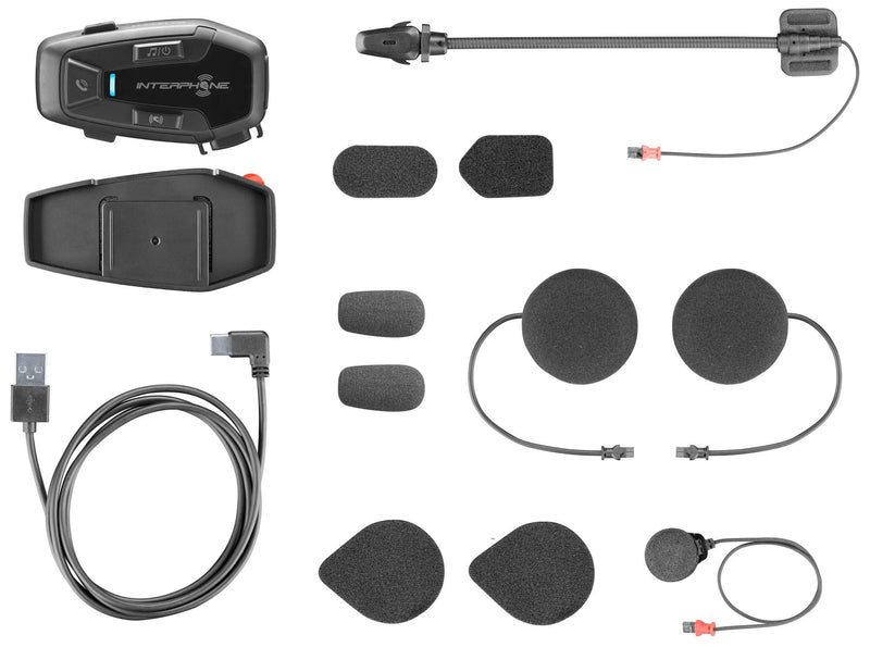 Interphone sistema di comunicazione casco u-com 7 r casco com.system interp. kit doppio u-com 7r