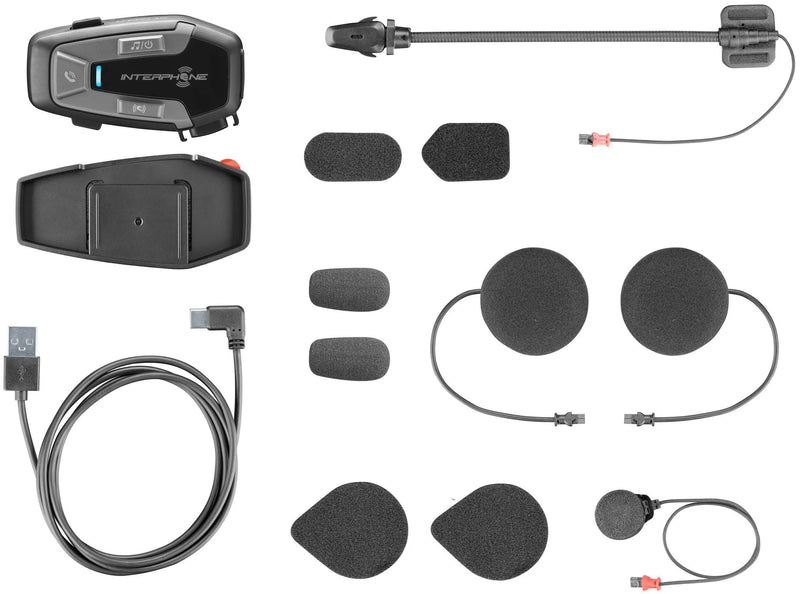 Interphone sistema di comunicazione casco u-com 6 r sistema com.casco interp. kit singolo u-com 6r