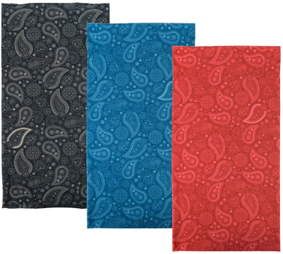 Oxford multifunktionstuch comfy neckerchief comfy paisley red 3-pack
