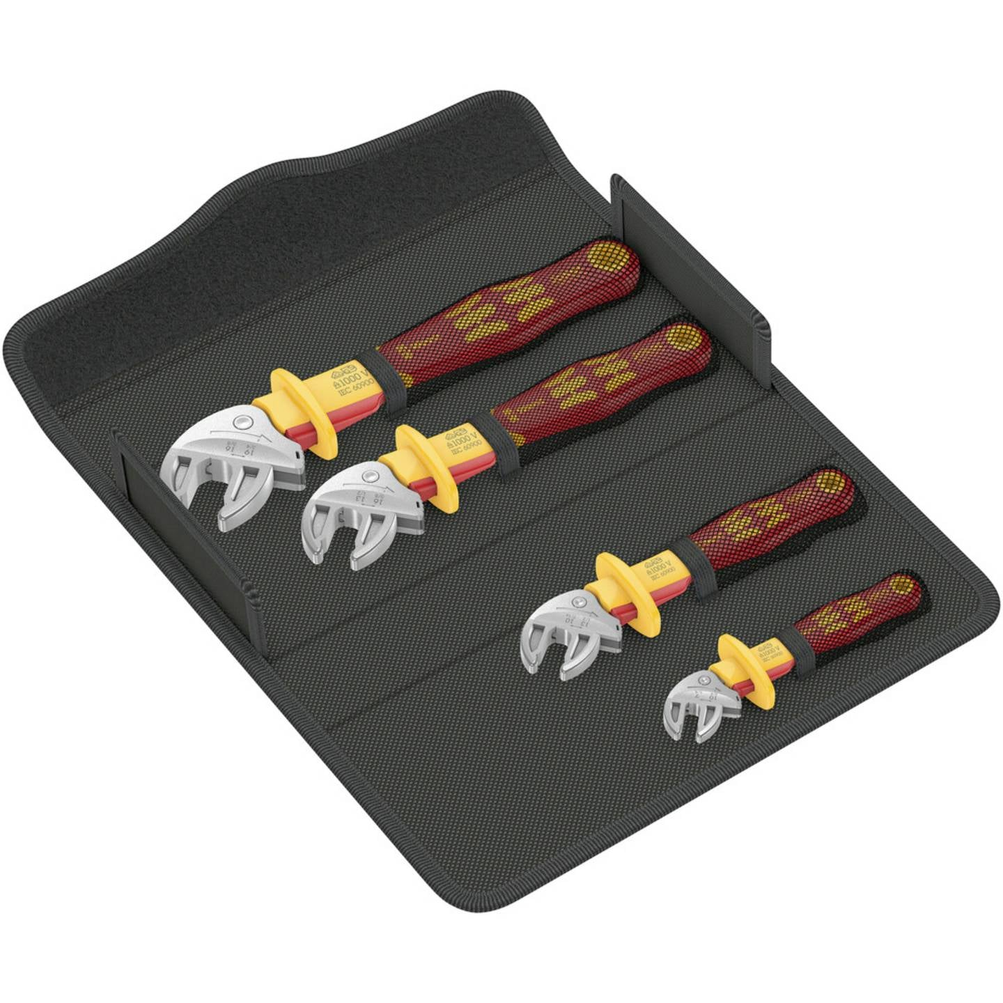 Wera 6004 joker vde | juego de llaves de boca autoajustables | 4 piezas | 7-19 mm - 05020170001
