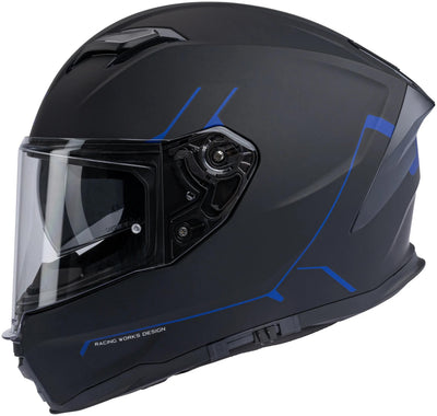 Spec-X Helmet SX-82.03 R2 Black Matt Blue XXL Pinre