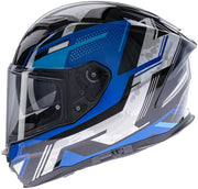 Spec-x integralhelm sx-82.03 r1 stinger helm sx-82.03 r1 bl black white s pin read - afbeelding 2