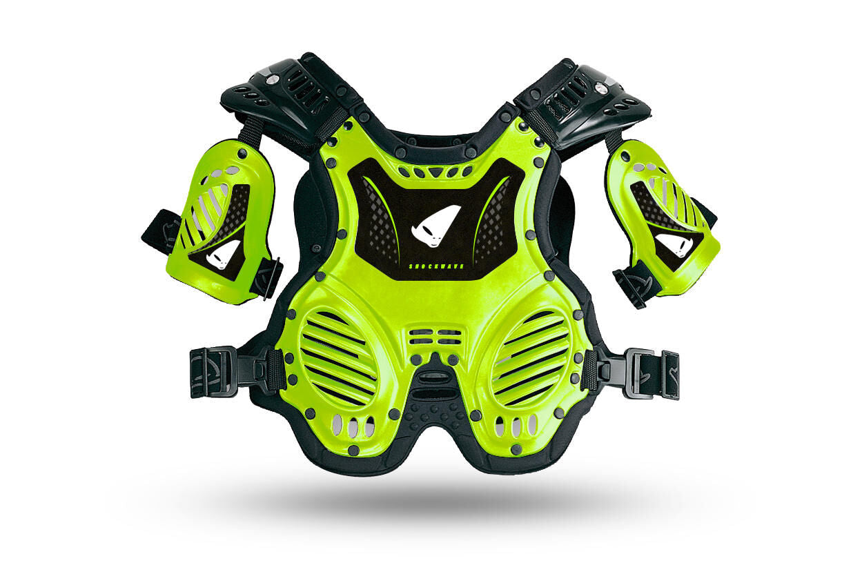 UFO pipì protezione seno onda d'urto. Proteggi seno per bambini Shockwave giallo neon