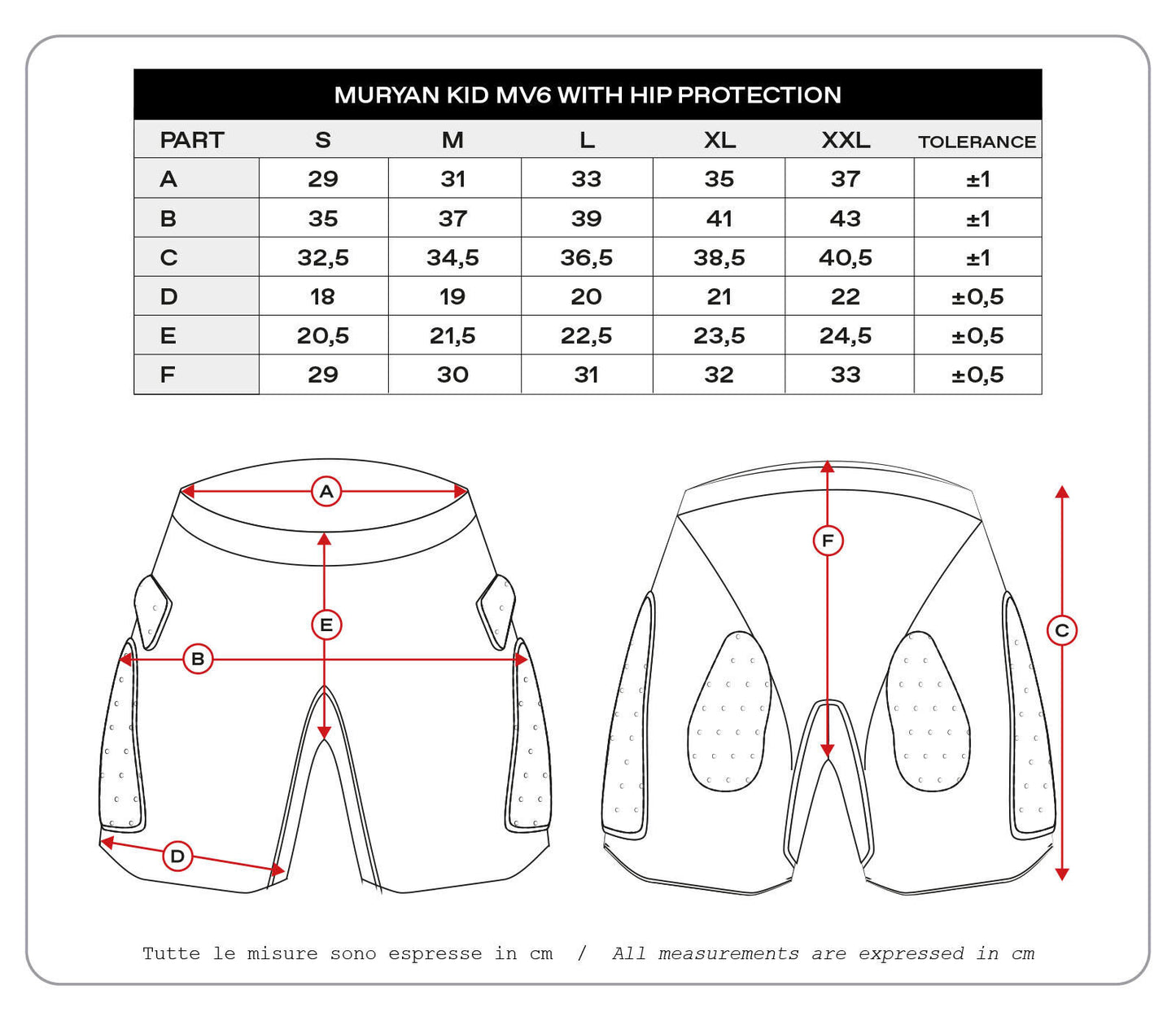 Pantaloni protettivi per pipì UFO Muryan MV6. pantalone protezione bambini muryan mv6 nero gr. l