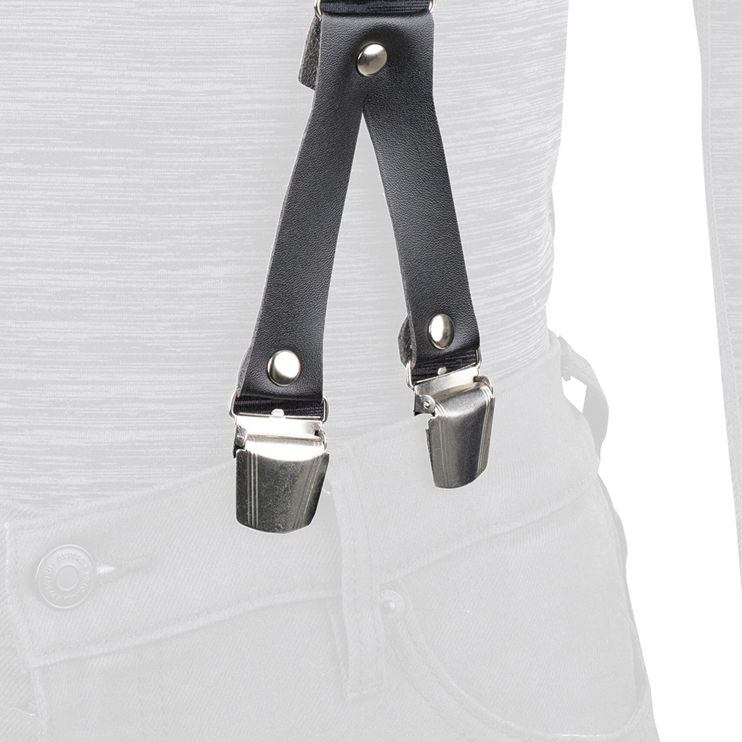 Oxford hosenträger trouser braces riggers chic black