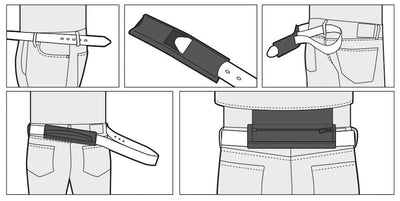 Oxford jacket verbindingsriem belt fastener black