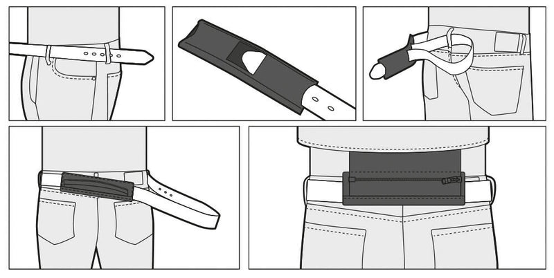 Oxford jacket verbindingsriem belt fastener black