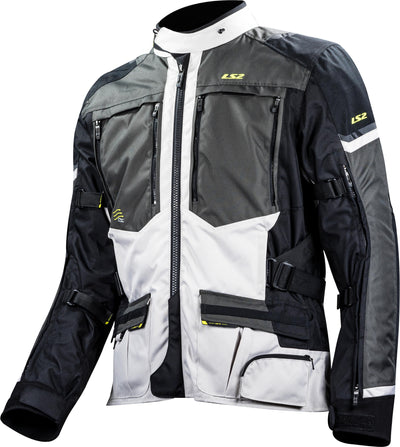 Ls2 jacke norway jacket norway man black gray yellow l