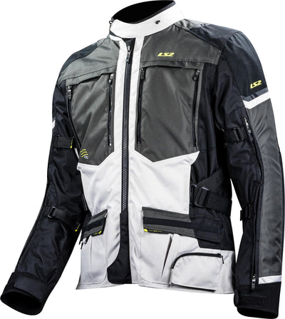 Chaqueta ls2 norway chaqueta norway hombre negro gris amarillo m