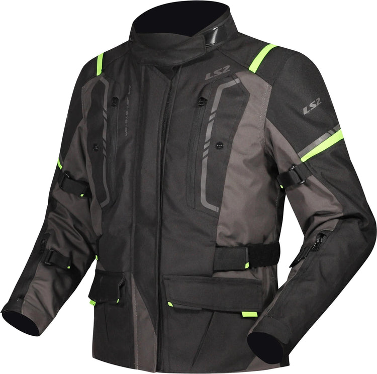 Ls2 jacke narvik jacket narvik ladies black grey neon yellow xl