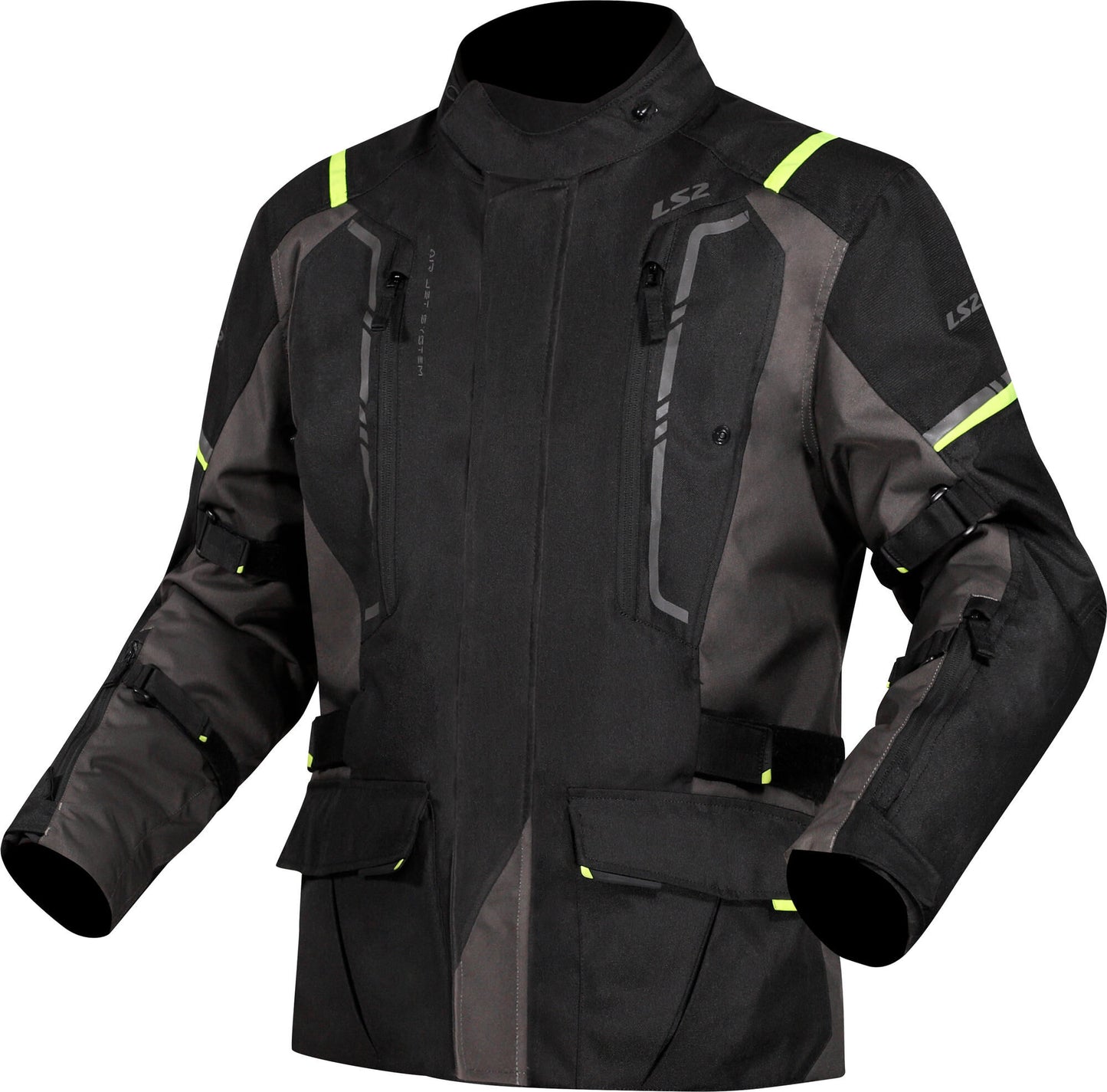 Ls2 chaqueta narvik chaqueta narvik hombre negro gris amarillo neón l