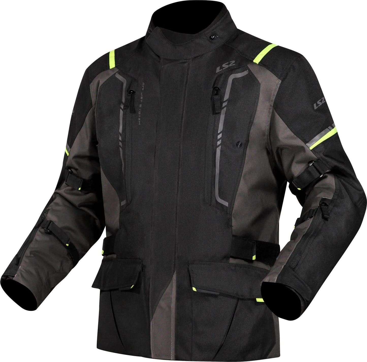 Ls2 jacke narvik jacket narvik men black grey neon yellow xl