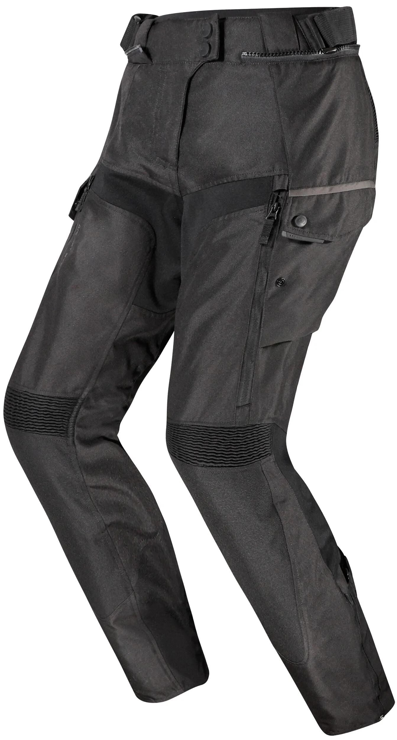Pantaloni Ls2 travel lady, pantaloni corti da viaggio per donna, neri e grigio scuro, XXL
