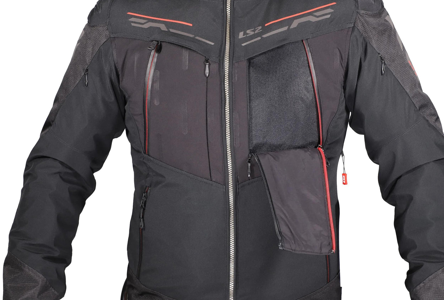 Ls2 jas zirconium evo man jacket zirconium evo mens black red gr. m