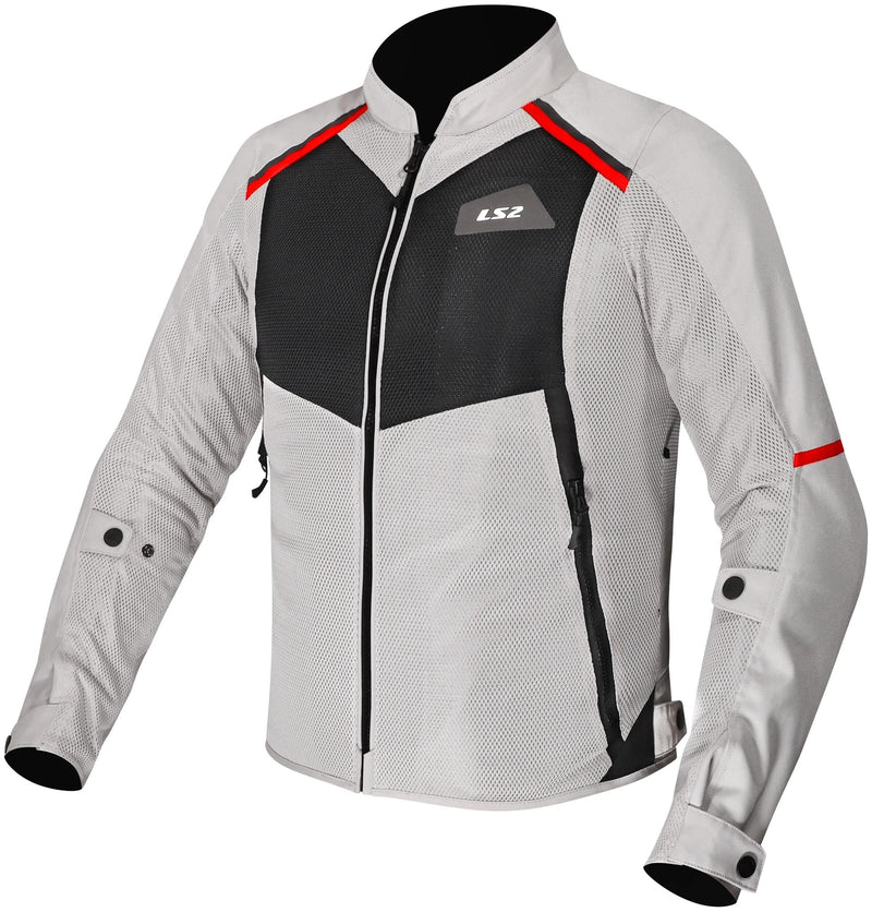 Ls2 giacca brezza uomo giacca brezza uomo grigio nero rosso gr. m